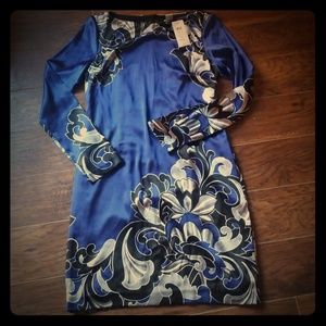Cache Dresses - Cache dress NWT royal blue with black and gray. Be Cache Dresses - Cache dress NWT royal blue with black and gray. Be